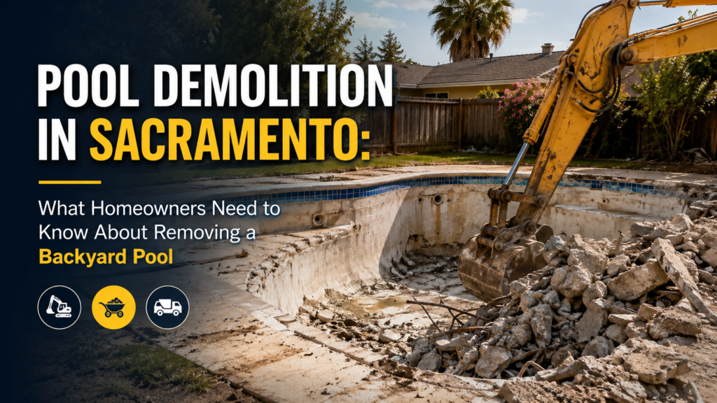 Pool Demolition in Sacramento: What Homeowners Need to Know About Removing a Backyard Pool